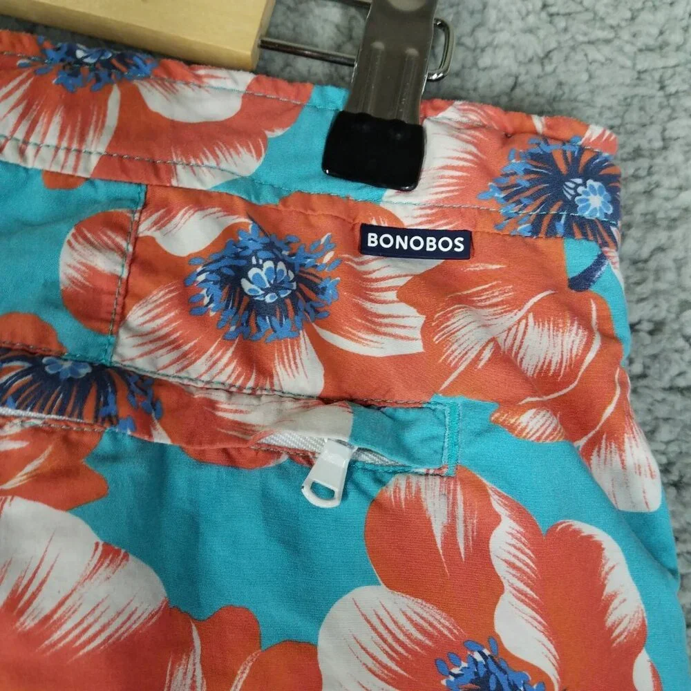 Bonobos Swim Trunks Shorts Adult 33 Floral Hawaiian Brief Lined 6.5